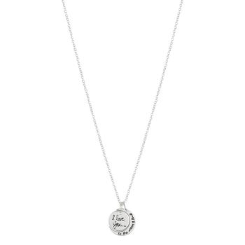 Unwritten | Silver Plated Brass "I Love You to The Moon and Back" Pendant Necklace with Extender商品图片,6折×额外8.5折, 额外八五折