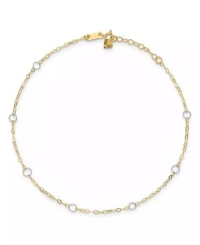 Macy's | Circle Anklet in 14k Yellow and White Gold,商家Macy's,价格¥772