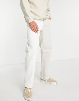 Topman | Topman baggy jeans in contrast ecru splice商品图片,