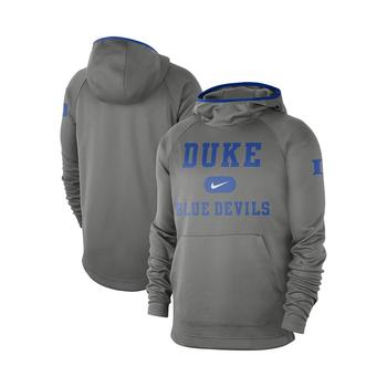 NIKE | Men's Gray Duke Blue Devils Basketball Spotlight Performance Raglan Pullover Hoodie商品图片,