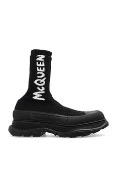 Alexander McQueen | Men's Graffiti Ribbed Knit Tread Slick Boots 3.3折, 满$75减$5, 满减
