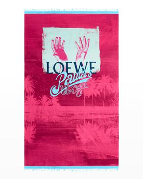 Loewe | x Paula's Ibiza Palm Logo Pareo商品图片,