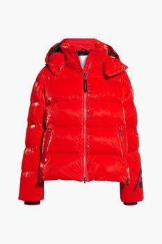 推荐Lora quilted glossed-shell hooded down ski jacket商品
