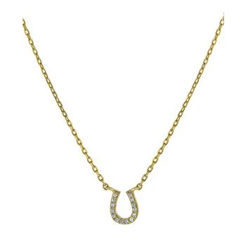 Giani Bernini | Cubic Zirconia Horseshoe Pendant Necklace in 18k Gold-Plated Sterling Silver, 16" + 2" extender, Created for Macy's,商家Macy's,价格¥145