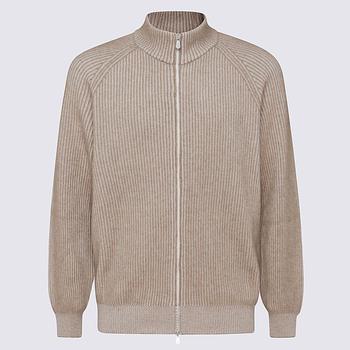 Brunello Cucinelli | BRUNELLO CUCINELLI PALE BROWN CASHMERE JUMPER商品图片,7.4折