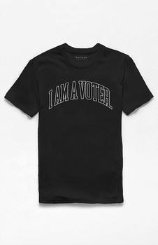 I Am A Voter | x PacSun Black T-Shirt商品图片,