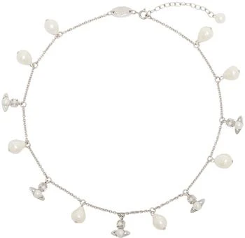 Vivienne Westwood | Silver & White Emiliana Necklace,商家Ssense US,价格¥2386