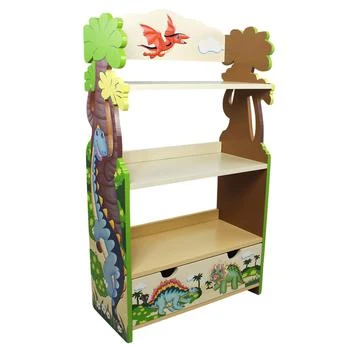 Teamson | Teamson Kids  Dinosaur Kingdom Hand Crafted Kids Wooden Bookcase TD-0069A,商家Premium Outlets,价格¥1106