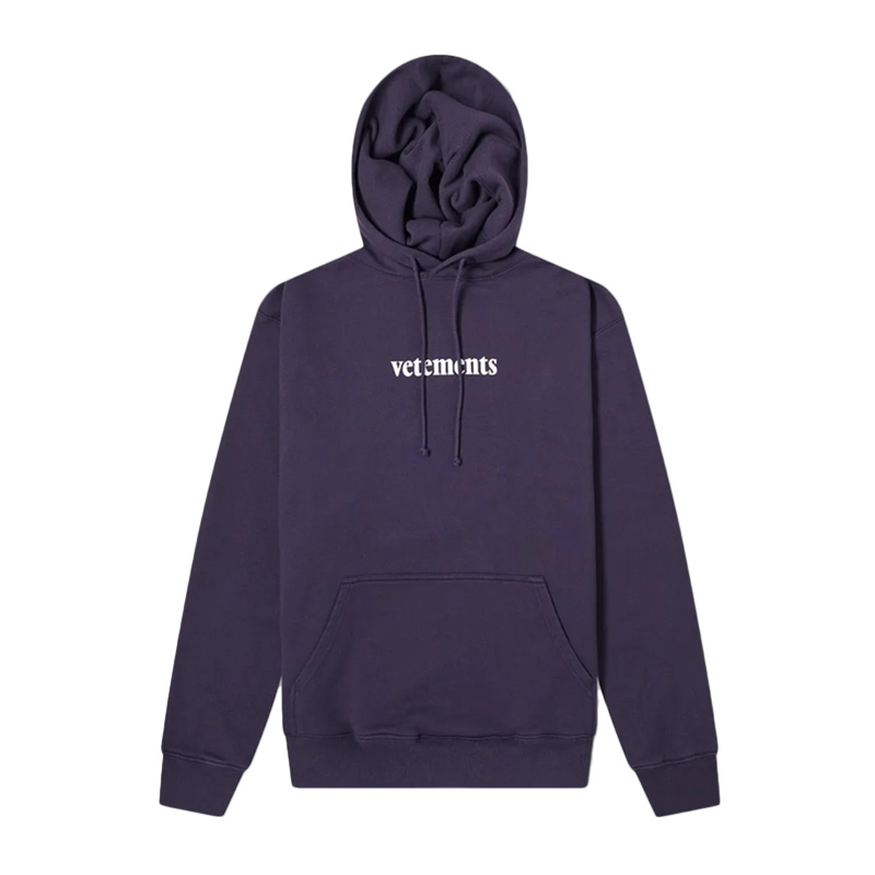 Vetements | VETEMENTS 男士海军蓝色棉质连帽卫衣 SS20TR311-NAVY商品图片,独家减免邮费