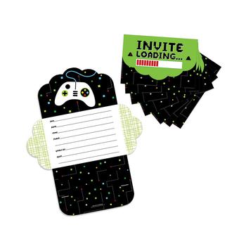 商品Big Dot of Happiness | Game Zone Fill-In Cards Pixel Video Game Party Fold & Send Invitations 8 Ct,商家Macy's,价格¥107图片