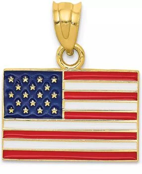 Macy's | USA Flag Charm Pendant in 14k Yellow Gold & Enamel,商家Macy's,价格¥1928