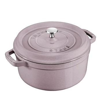 Staub | Lilac Enameled Cast Iron Round Cocotte,商家Bloomingdale's,价格¥3293