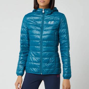 推荐Emporio Armani EA7 Women's Train Core Lady Light Down Packable Jacket - Blue Coral商品