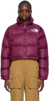 The North Face | Purple Nuptse Short Down Jacket,商家Ssense US,价格¥1095