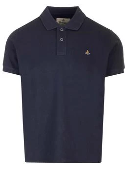 推荐Vivienne Westwood Logo Embroidered Short-Sleeved Polo Shirt商品
