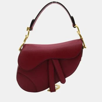 推荐Dior Burgundy Leather Medium Saddle Shoulder Bag商品