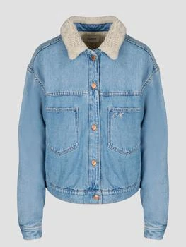Isabel Marant | Denim shearling jacket,商家Wanan Luxury,价格¥3816