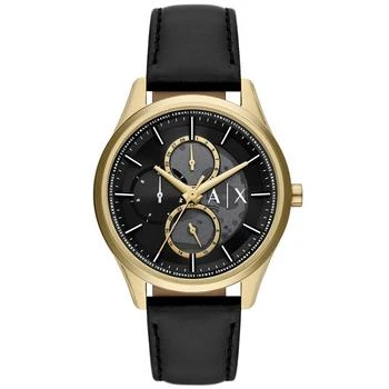 Armani Exchange | Men's Dante Multifunction Black Leather Watch 42mm 