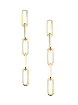 商品Oradina | 14K Yellow Gold Venice Link Drop Earrings,商家Saks Fifth Avenue,价格¥1038图片