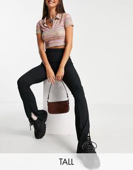 Topshop代购, Topshop | Topshop Tall skinny split front flare in black商品图片 4折