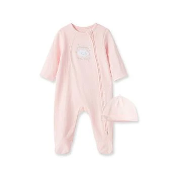 Little Me | Baby Girls New World Girl Footed Coverall with Hat, 2 Piece Set 独家减免邮费