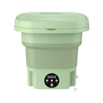 Fresh Fab Finds | Foldable Portable Washing Machine With Detachable Drain Basket 3 Modes, Electric Ideal For Underwear, Socks, Towels, Baby Clothes Green,商家Verishop,价格¥509