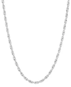 Italian Gold | Rope Chain 18" Collar Necklace in 14k White Gold,商家Macy's,价格¥13235