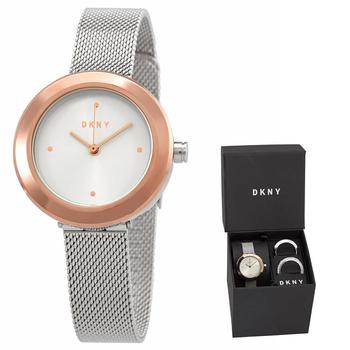 DKNY | Sasha Quartz White Dial Ladies Watch and Top Ring Set商品图片,5.5折