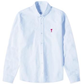 AMI | AMI Button Down Logo Oxford Shirt商品图片,满1件减$6, 满一件减$6