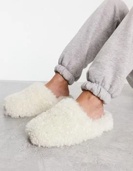 推荐& Other Stories faux shearling slippers in beige商品