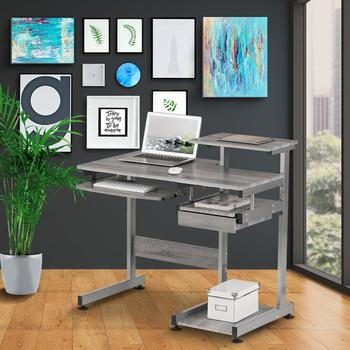 商品Complete Computer Workstation Desk, Woodgrain图片