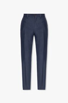 推荐Linen pleat-front trousers商品
