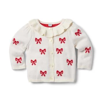 Janie and Jack | Bow Icon Ruffle Cardigan (Infant),商家Zappos,价格¥397