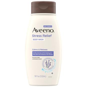 Aveeno | Stress Relief Body Wash with Oat Lavender商品图片,满$40享8折, 满折