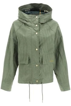 推荐Barbour vintage-effect hooded jacket商品