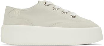 马吉拉鞋女鞋, MAISON MARGIELA | Grey Suede Platform Sneakers商品图片 4.4折