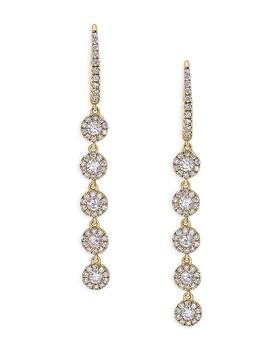 商品Diamond Linear Drop Earrings in 14K Yellow Gold, 1.50 ct. t.w. - 100% Exclusive图片