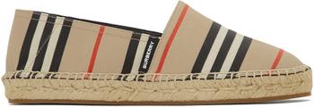 burberry鞋帆布鞋, Burberry | 驼色 Icon Stripe Alport 草编鞋商品图片 