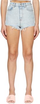 alexander wang短裤, Alexander Wang | Blue High-Waisted Booty Shorts商品图片 6折