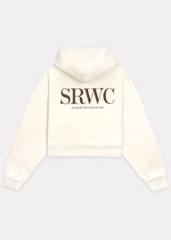 推荐Sporty & Rich Cream Upper East Side Cropped Hoodie商品