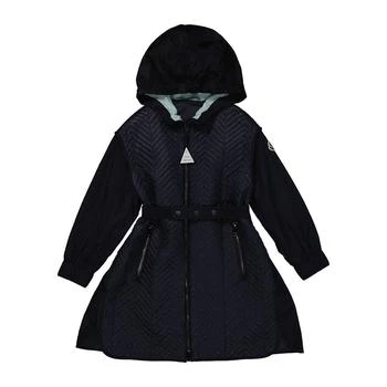 Moncler | Moncler Kids Navy Seldana Belted Hooded Coat, Size 4Y 6.1折, 满$200减$10, 独家减免邮费, 满减