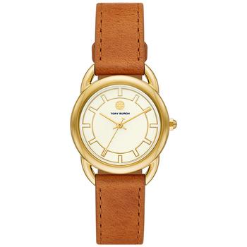 Tory Burch | Women's Brown Leather Strap Watch 32mm商品图片,7.5折