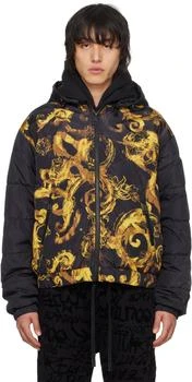 Versace | Black Watercolor Couture Down Jacket 7.1折