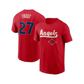 迈克达威, NIKE | Men's Mike Trout Red Los Angeles Angels 2022 City Connect Name and Number T-shirt商品图片 