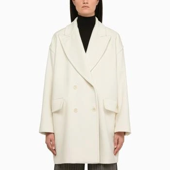 推荐White wool double-breasted coat商品