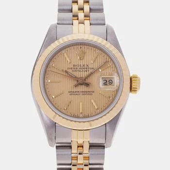 推荐Rolex Champagne 18K Yellow Gold And Stainless Steel Datejust 69173 Women's Wristwatch 26 mm商品