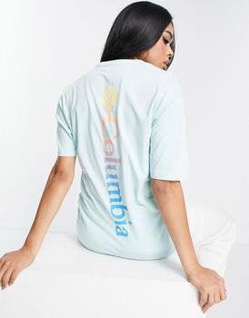 Columbia | Columbia Unionville back print t-shirt in light green Exclusive at ASOS商品图片,7.5折