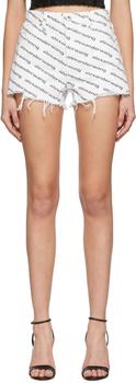 alexander wang短裤, Alexander Wang | White Bite Logo Shorts商品图片 
