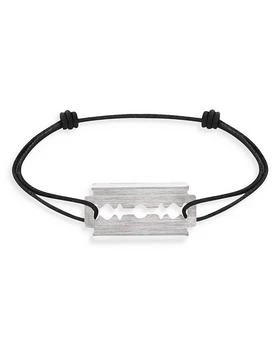 Dinh Van | 18K White Gold Lame de Rasoir Razor Blade Charm Medium Adjustable Cord Bracelet,商家Bloomingdale's,价格¥7408