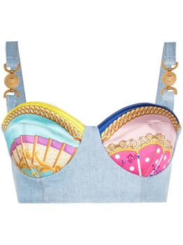 范思哲衬衫上海, Versace | VERSACE - Ventagli Print Denim Top商品图片 